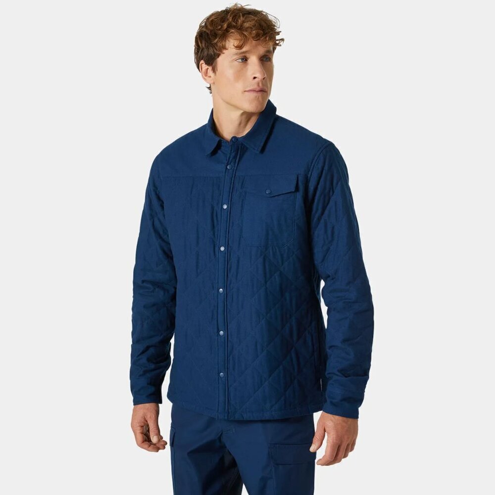 Helly Hansen Men's Isfjord Insulated Shacket Ocean Blue Primaloft